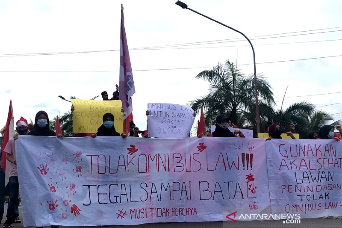 GMNI Bengkulu sampaikan 10 tuntutan tolak Omnibus Law