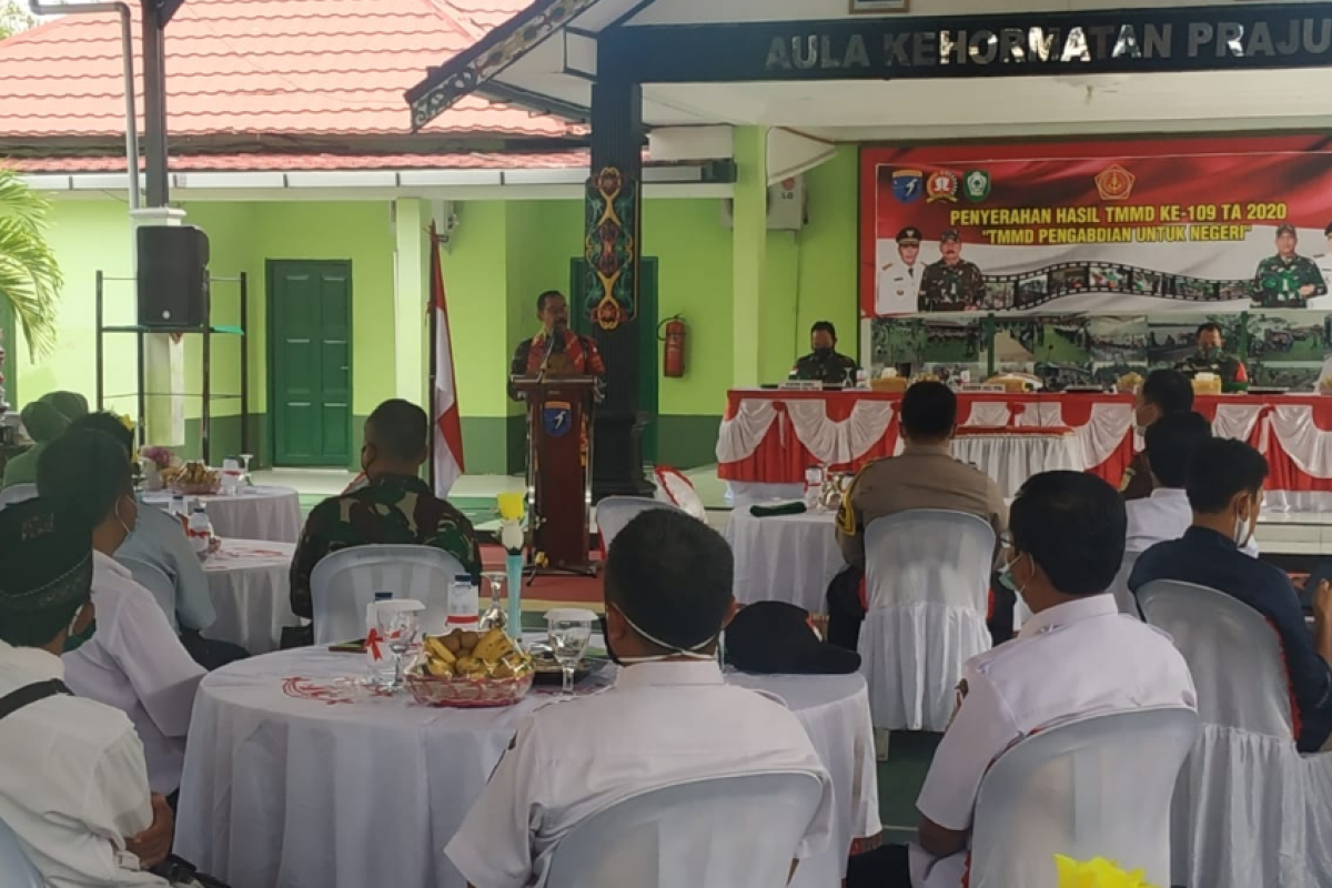 Danrem puji hasil TMMD Kodim 1015/Spt di Pulau Hanaut