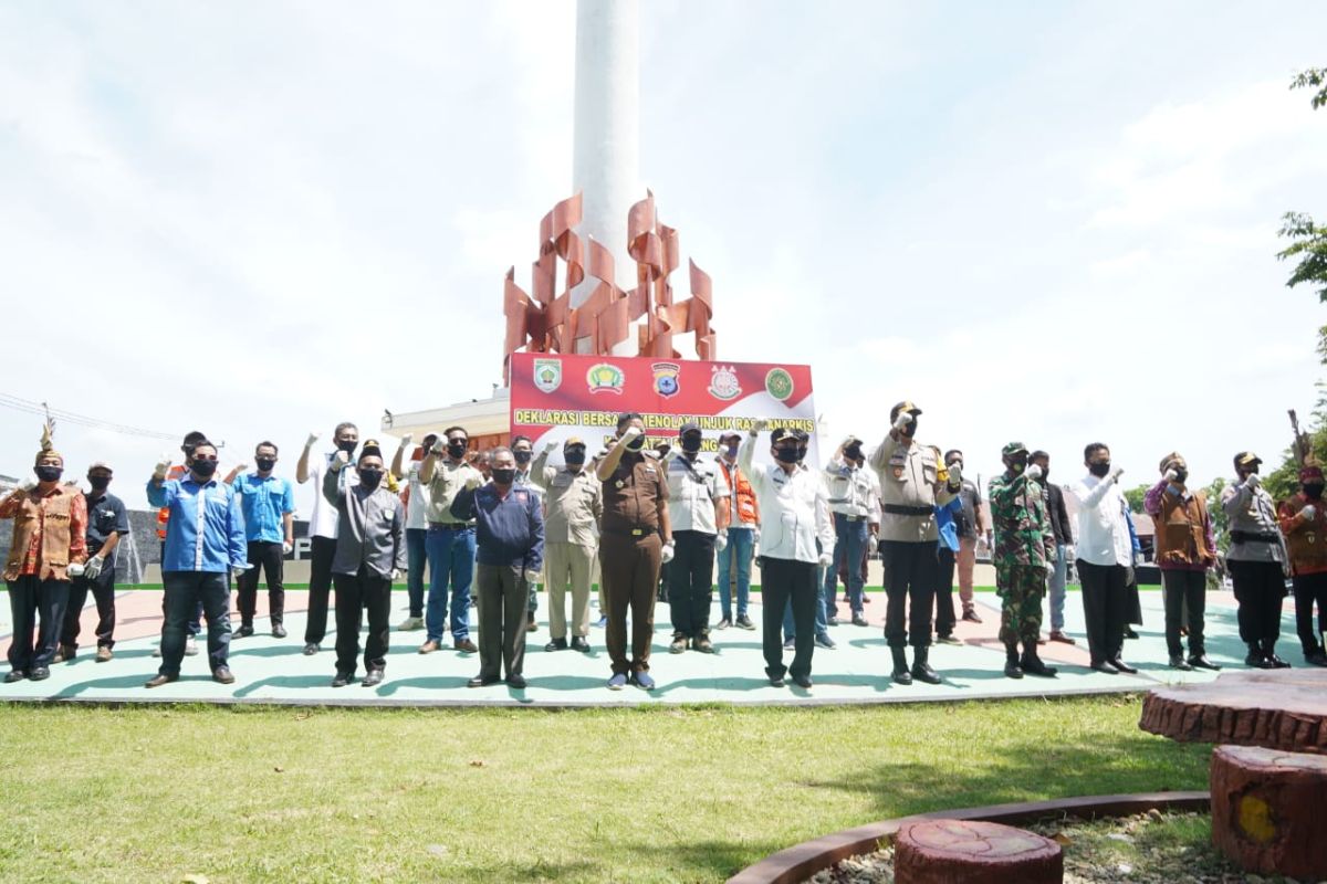 Polres gandeng Forkopimda deklarasi  tolak unjuk rasa anarkis