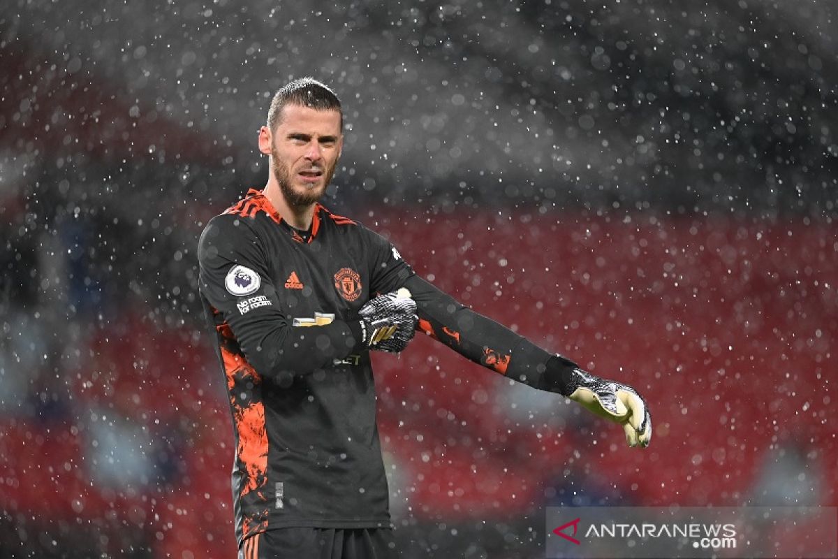 De Gea "sindir" lini  depan MU setelah imbang lawan Chelsea