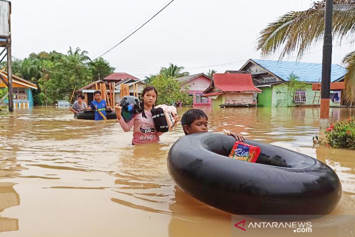 Puluhan rumah di Muara Teweh terendam banjir