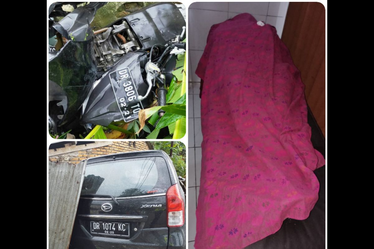 Satu meninggal, mobil tabrak 2 motor di Lombok Tengah