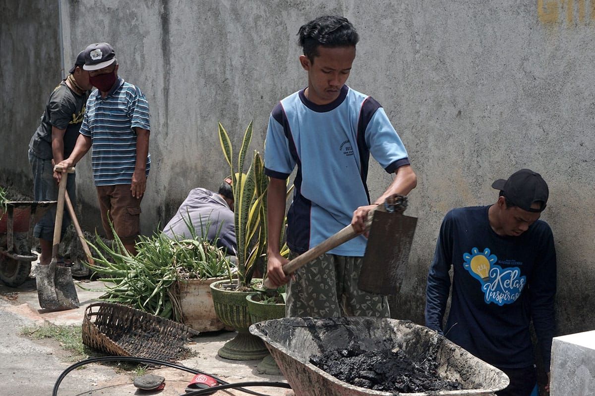 Proyek padat karya di Kediri serap tenaga kerja usia produktif