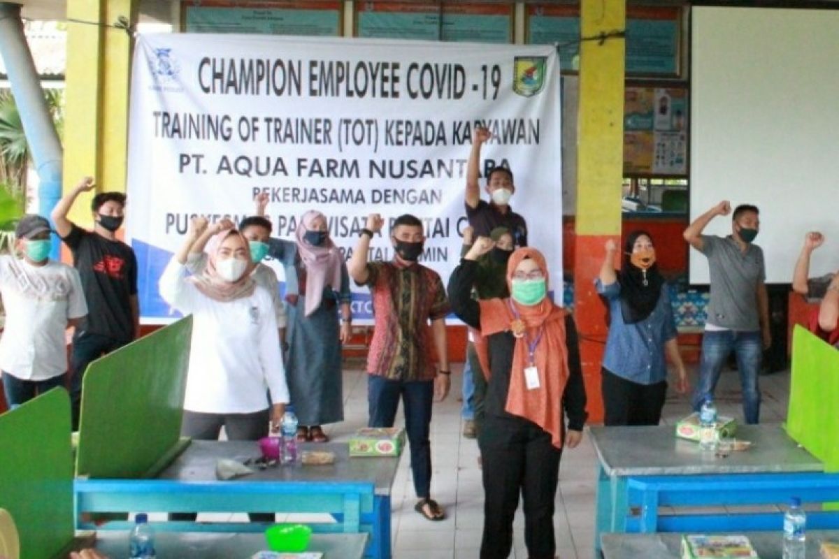 PT Aqua Farm Nusantara latih karyawan menjadi penggerak edukasi COVID-19