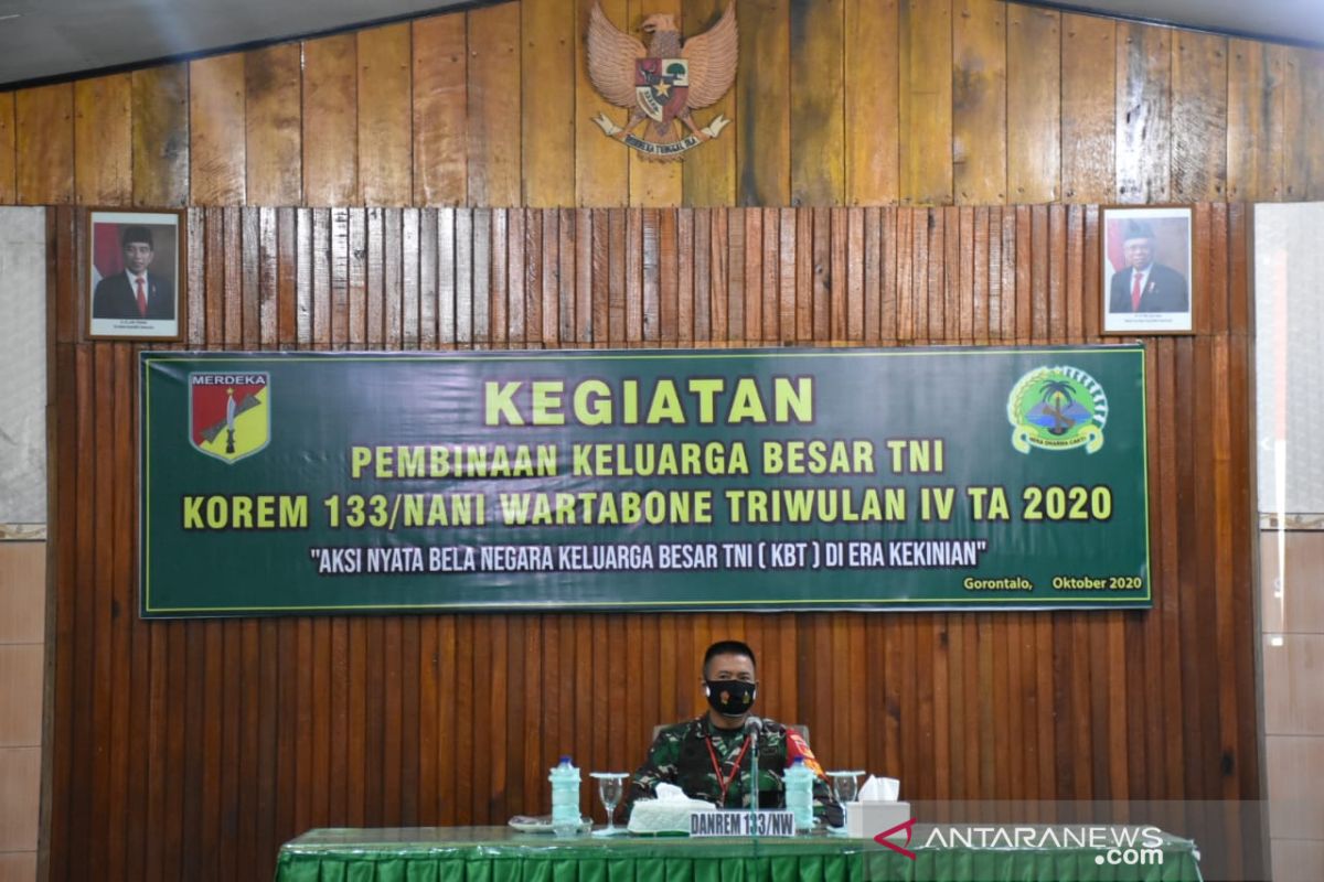 Korem 133 Gelar Komsos Pembinaan Keluarga Besar TNI