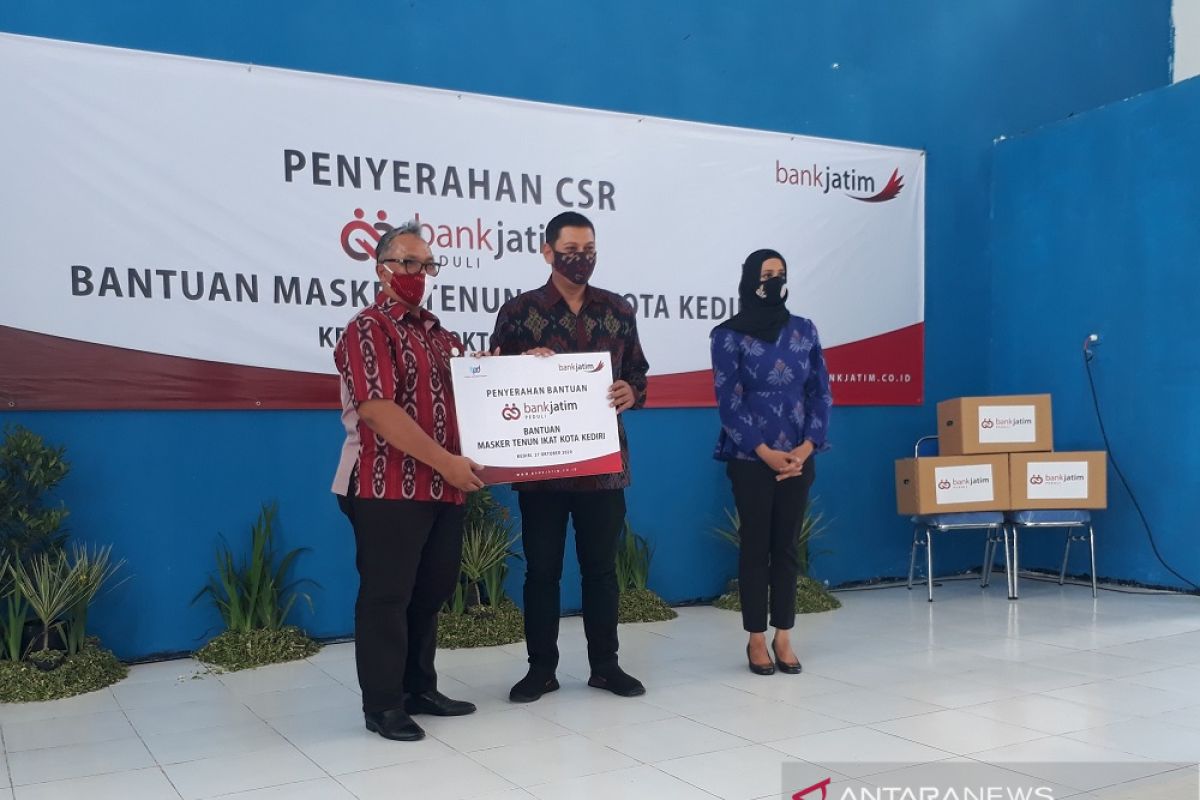 Kota Kediri dapat bantuan 10.000 masker dari Bank Jatim