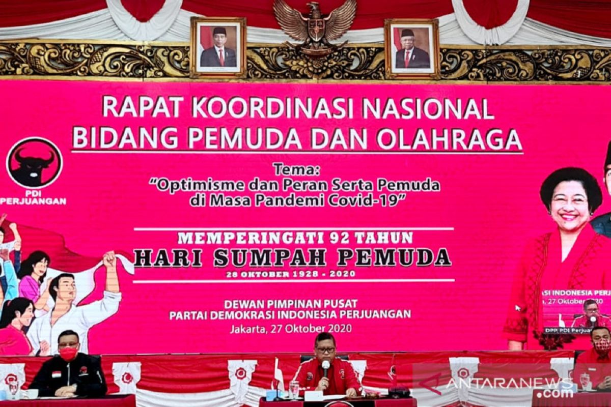 Sambut Sumpah Pemuda, PDIP Gelorakan semangat muda hadapi Covid-19