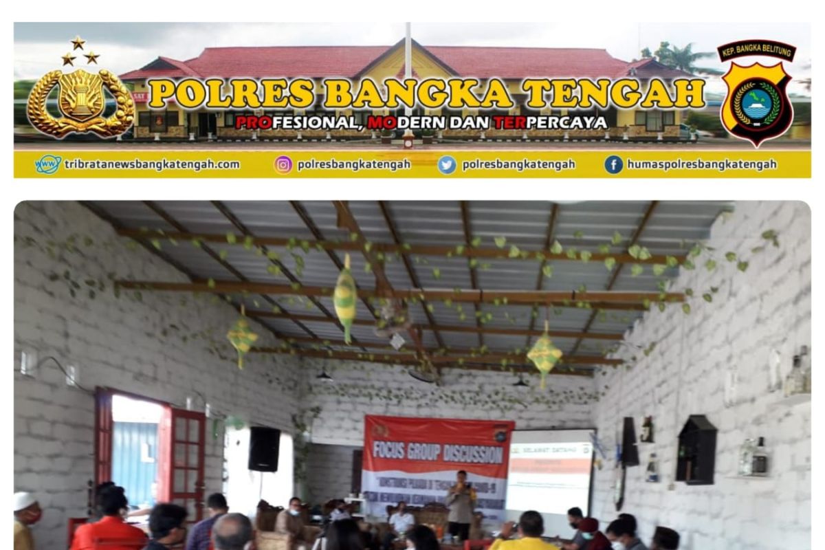 Polres-KPU-Bawaslu Bangka Tengah bahas pilkada aman dan sehat