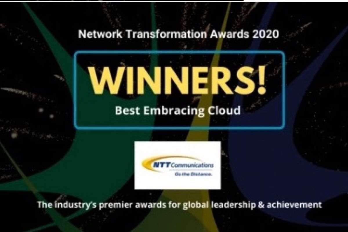 NTT Com receives “Operator Award: Embracing Cloud” at Network Transformation Awards during Layer123 World Congress 2020