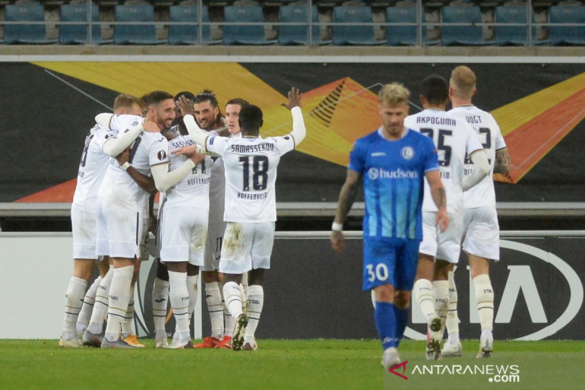 Hoffenheim petik kemenangan 4-1 di markas Gent di Liga Europa