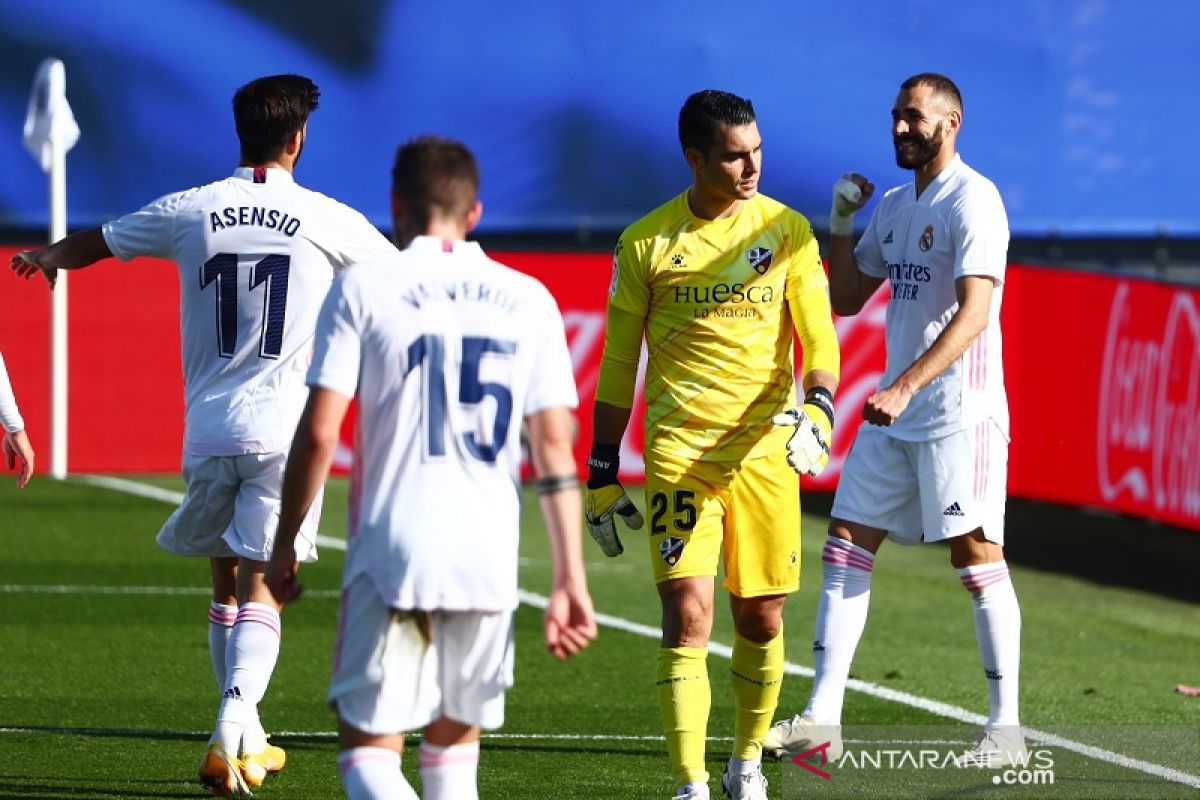 Real Madrid hajar Huesca 4-1 untuk naik ke puncak klasemen