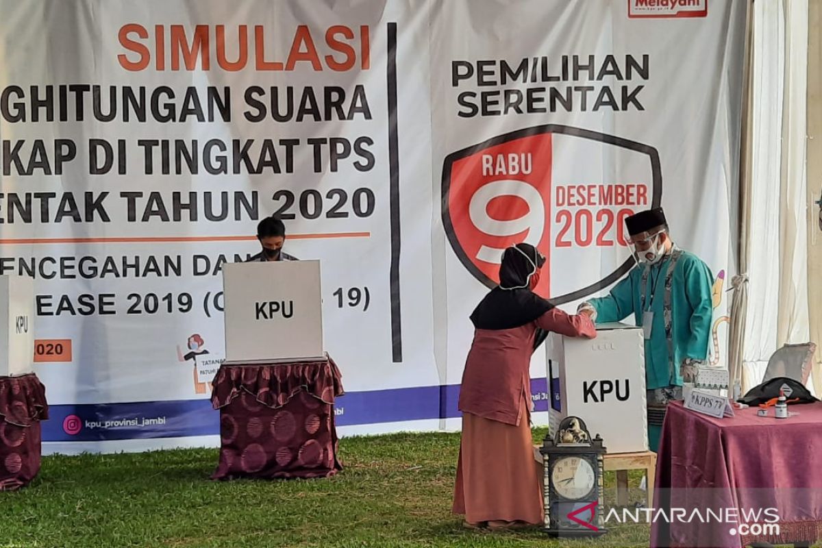 KPU Jambi simulasi pemungutan suara di tengah  pandemi COVID-19