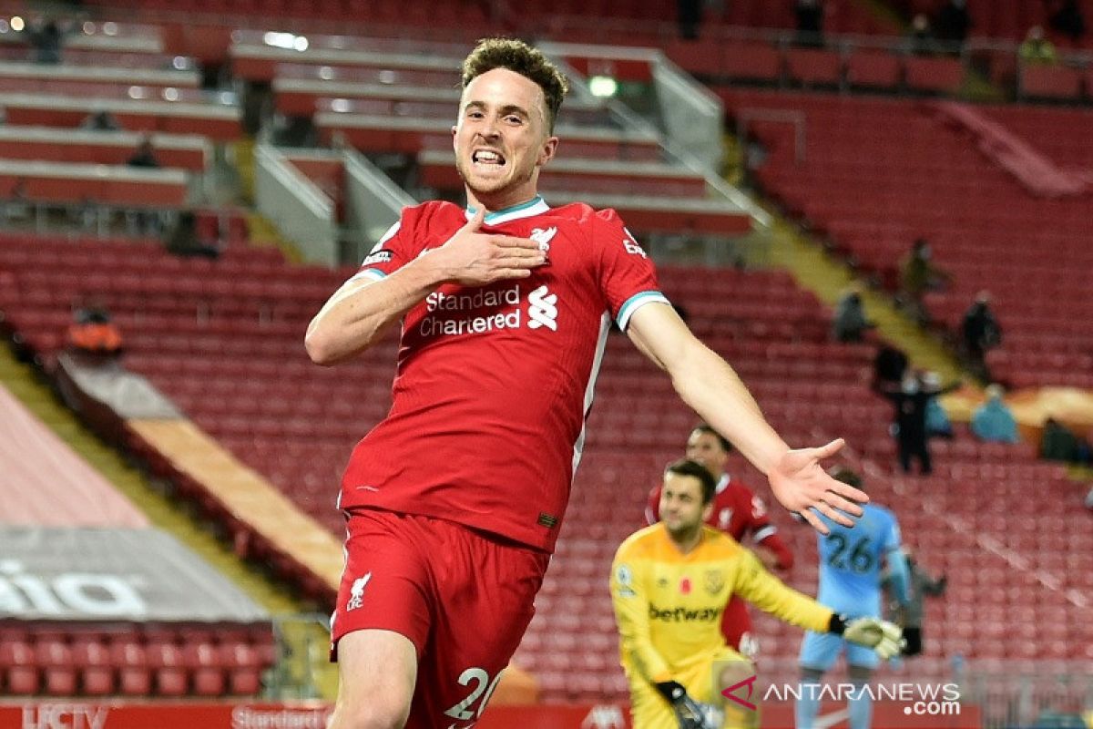 Diogo Jota cemerlang lagi, sokong kebangkitan Liverpool atasi West Ham 2-1