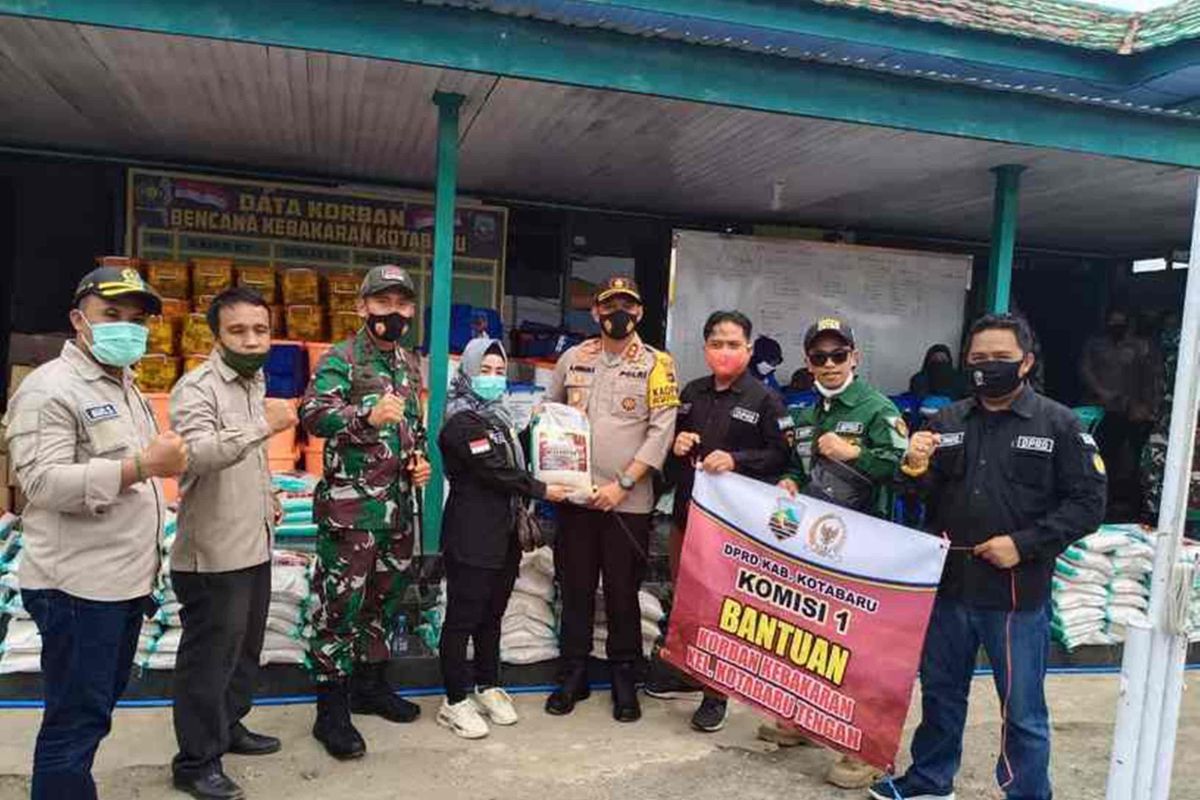 Bantuan korban kebakaran Kotabaru terus mengalir