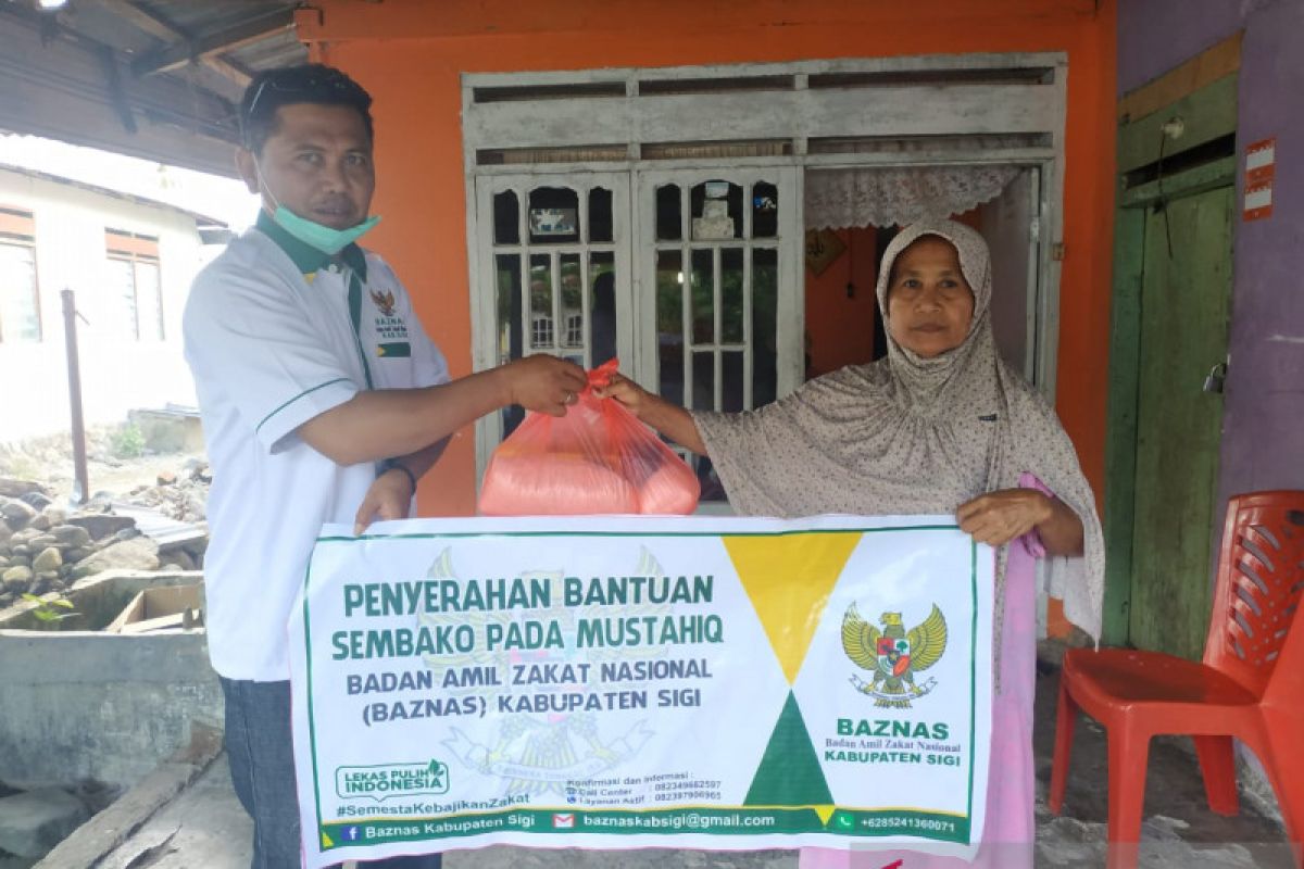 Baznas Sigi bantu kebutuhan pangan penyintas di masa pandemi