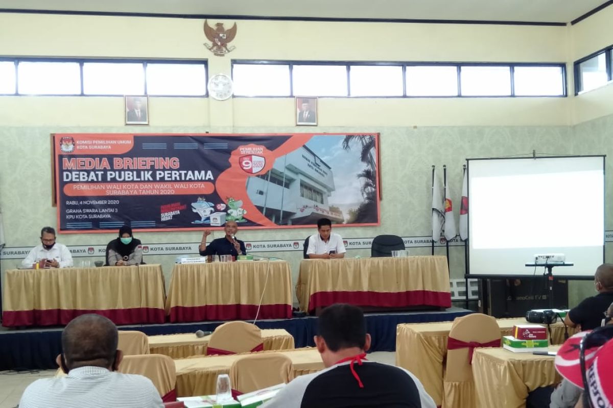 Debat publik perdana Pilkada Surabaya usung tema COVID-19