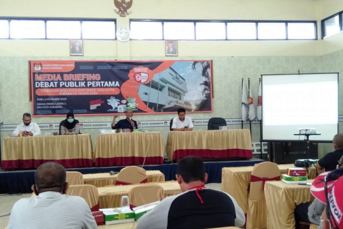 Debat publik perdana Pilkada Surabaya 2020 usung tema permasalahan COVID-19