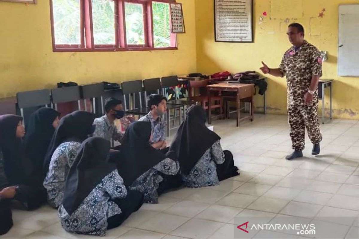 Tagana edukasi siswa di Aceh Barat agar tanggap menghadapi bencana