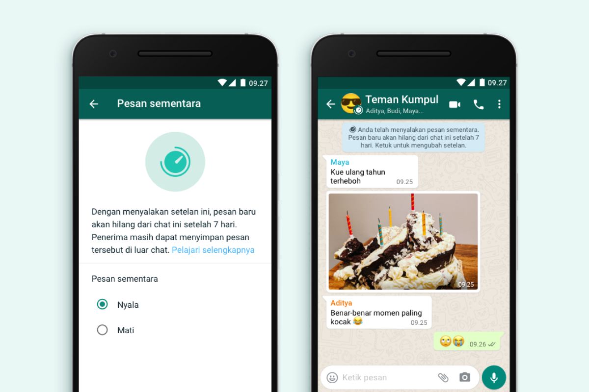 WhatsApp resmi meluncurkan  pesan sementara