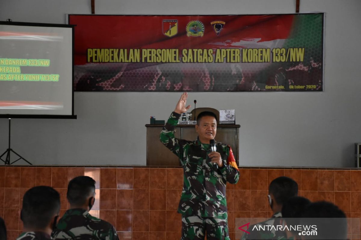 Danrem 133/Nani Wartabone nyatakan aparat teritorial perkuat satuan organik