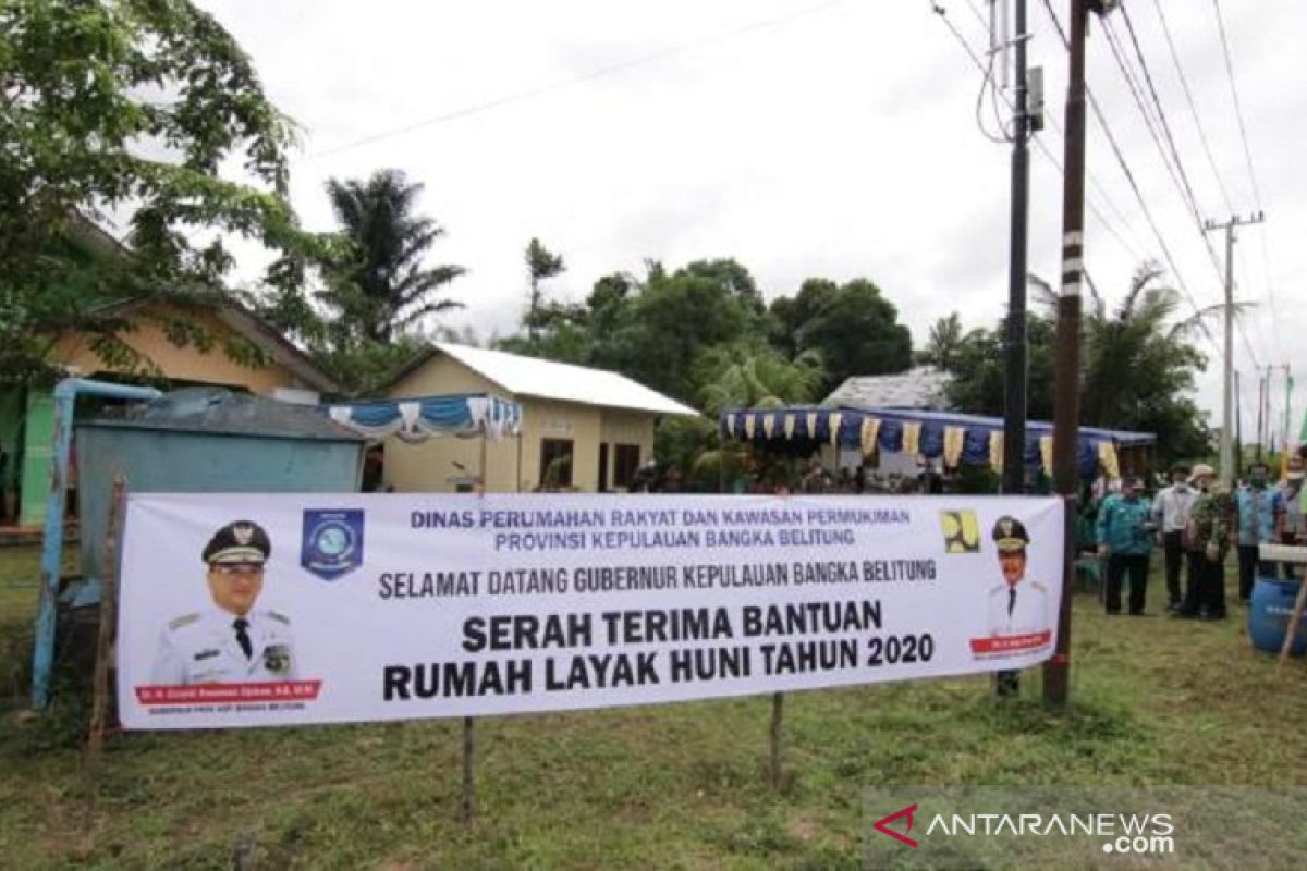 Gubernur Kepulauan Babel serahkan 16 rumah layak huni ke warga Belitung Timur