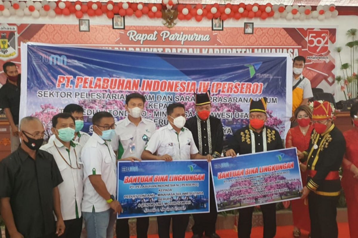 Pelindo IV serahkan bantuan Bina Lingkungan di Tondano