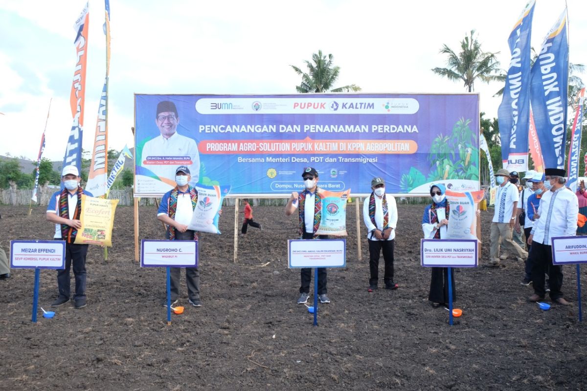 Pupuk Kaltim dan Kemendes tanam perdana Agro Solution di Dompu