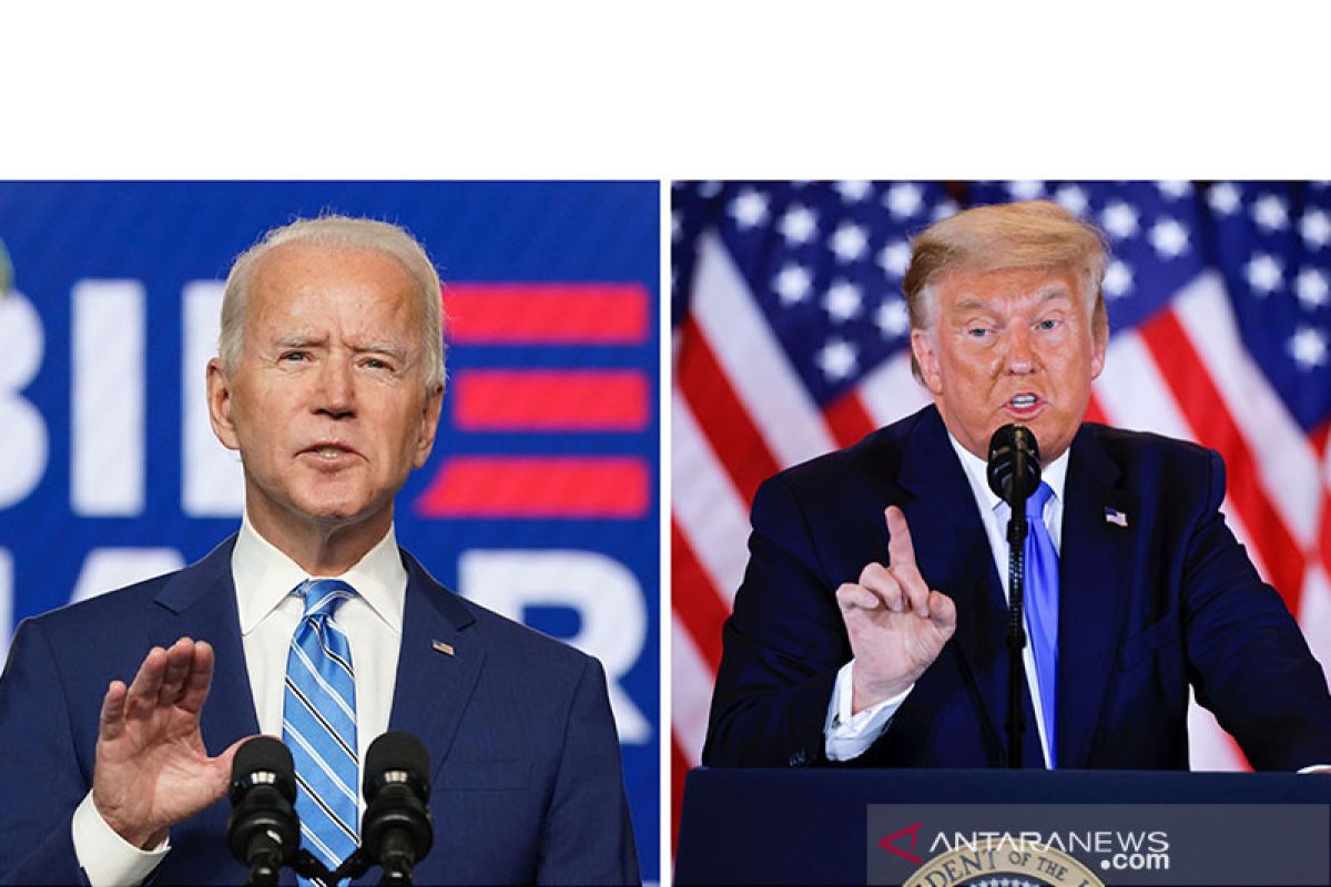 Kemenangan Biden di Pilpres AS semakin dekat, Donald  Trump bersumpah melawan