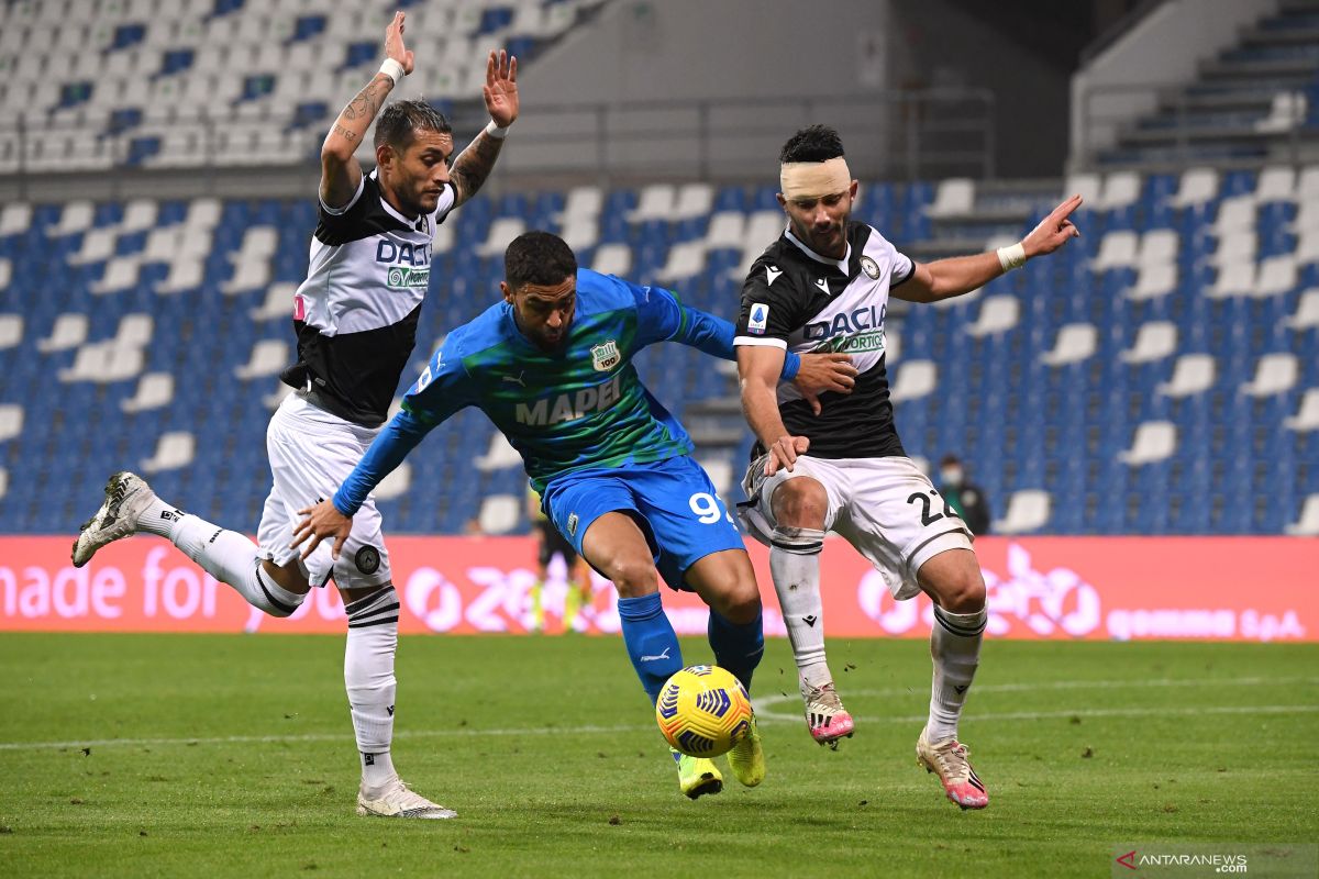 Sassuolo gagal ke puncak klasemen setelah seri lawan Udinese
