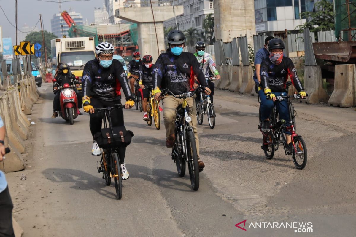 Komunitas dukung Anies kampanyekan sepeda untuk alat transportasi