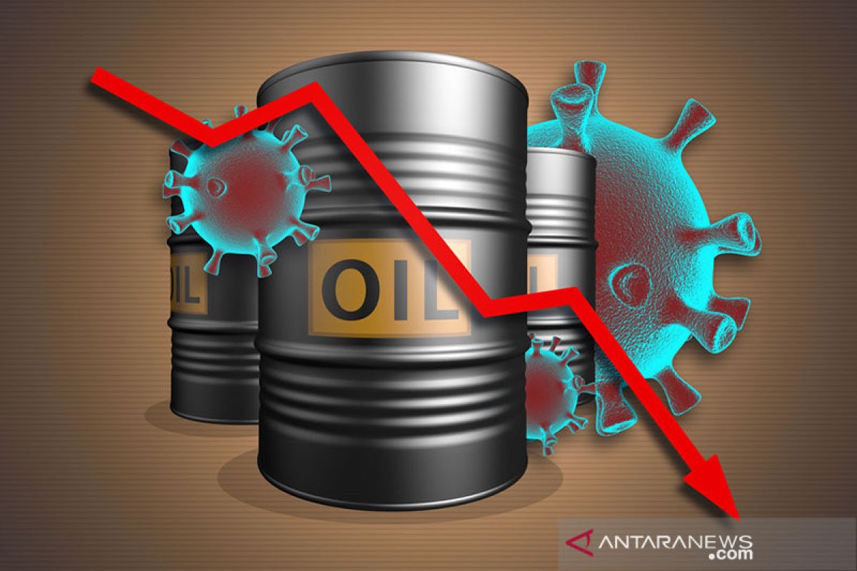 Harga minyak turun tertekan lonjakan virus corona, stok AS naik