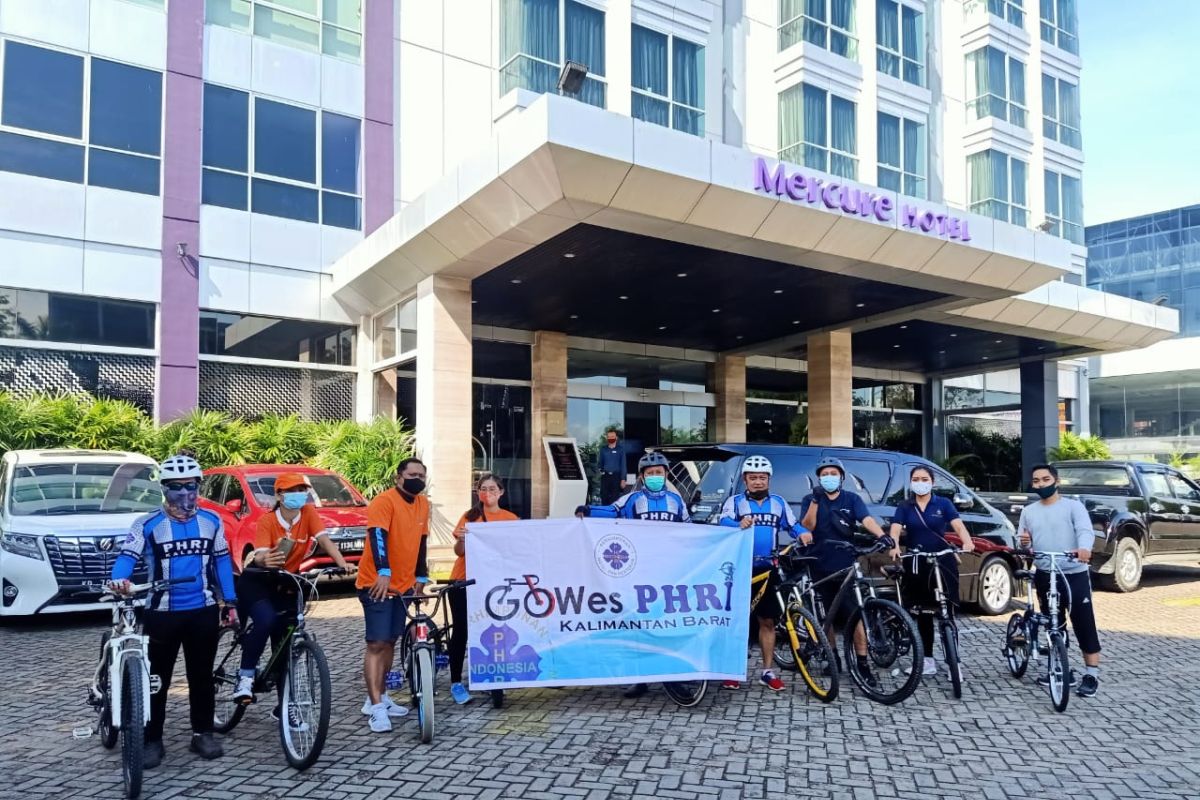 PHRI Kalbar gowes sekaligus cek penerapan prokes anggota