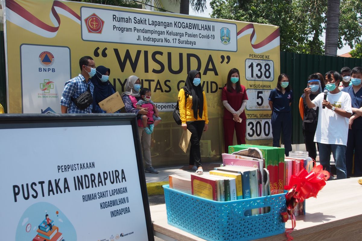 Relawan Surabaya sumbang buku bacaan untuk pasien COVID-19