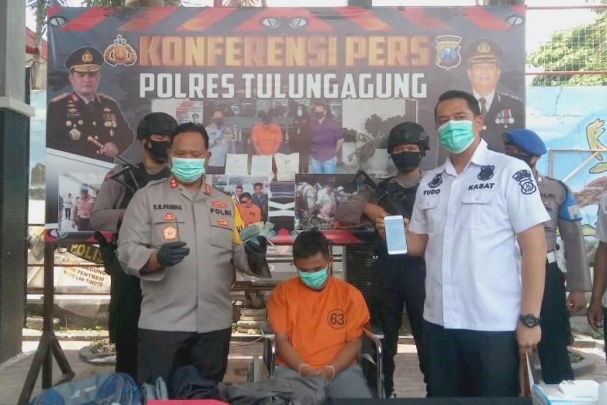 Polisi Tulungagung tangkap anggota komplotan pencuri modus gembos ban