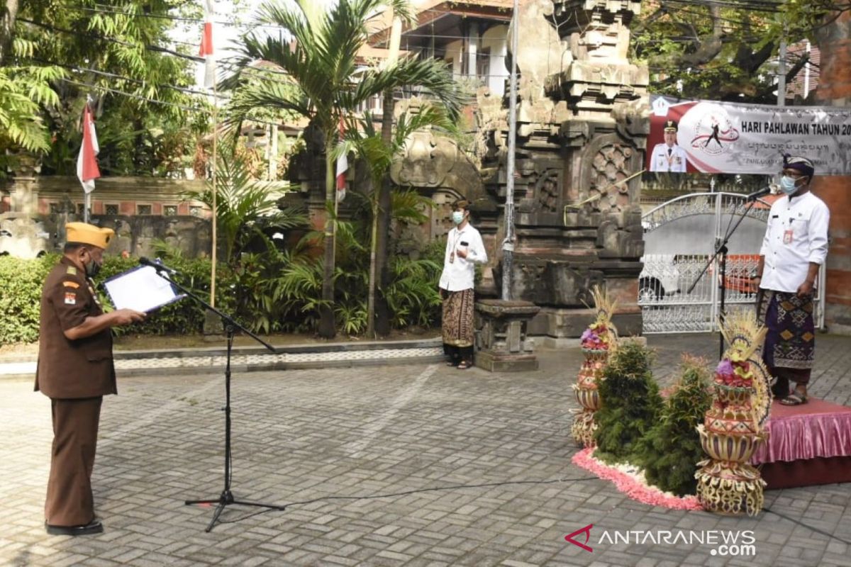 Apel Peringatan Hari Pahlawan Nasional di Denpasar kedepankan protokol kesehatan