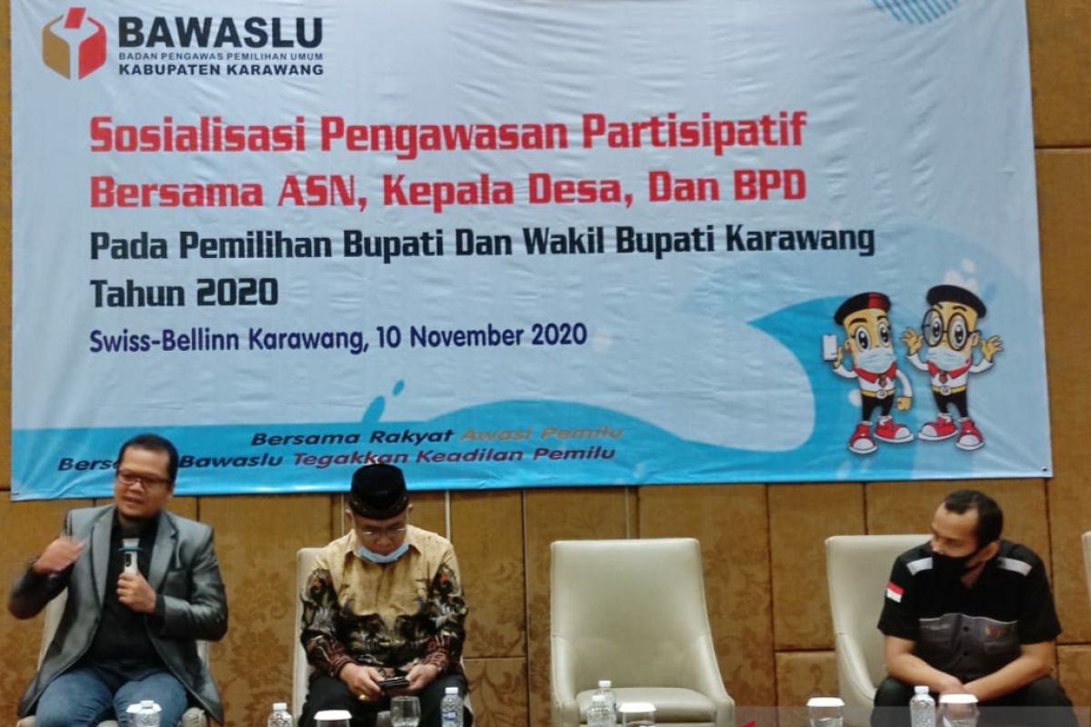 Bawaslu Karawang tekankan agar ASN tidak berpolitik praktis pada Pilkada 2020