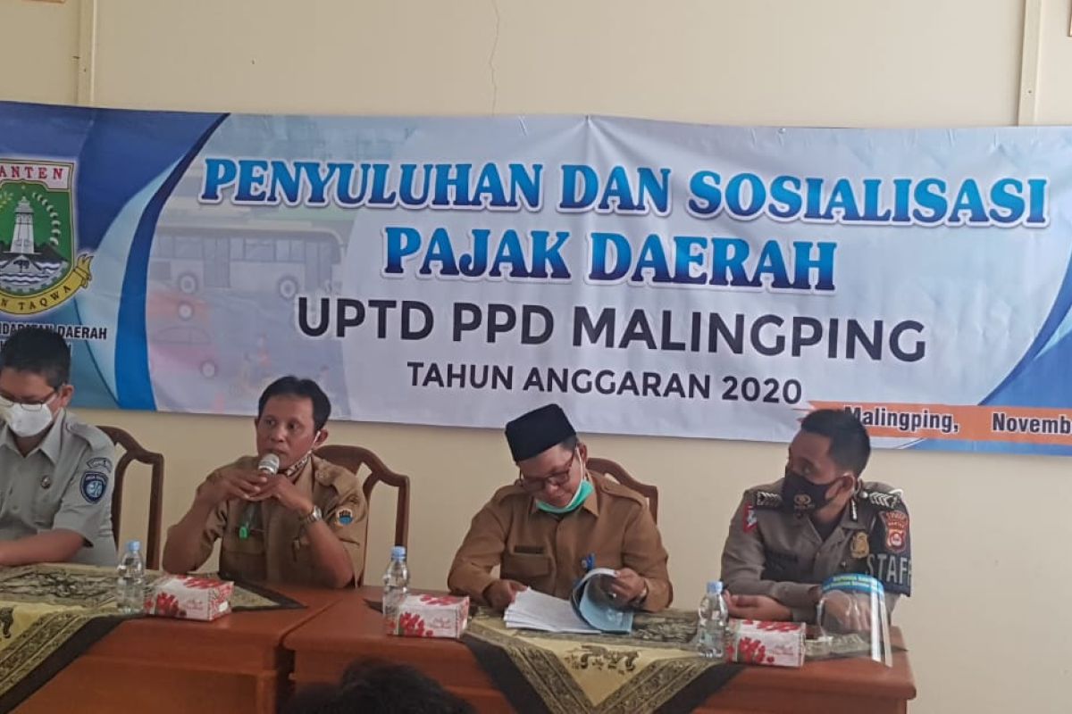 Jasa Raharja dan Bapenda Banten bersinergi sosialisasi warga Malimping, Lebak, tentang   pajak daerah