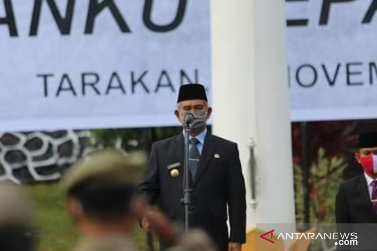 Pemkot TarakanLaksanakan Upacara Peringatan Hari Pahlawan Dengan Protokol Kesehatan Ketat