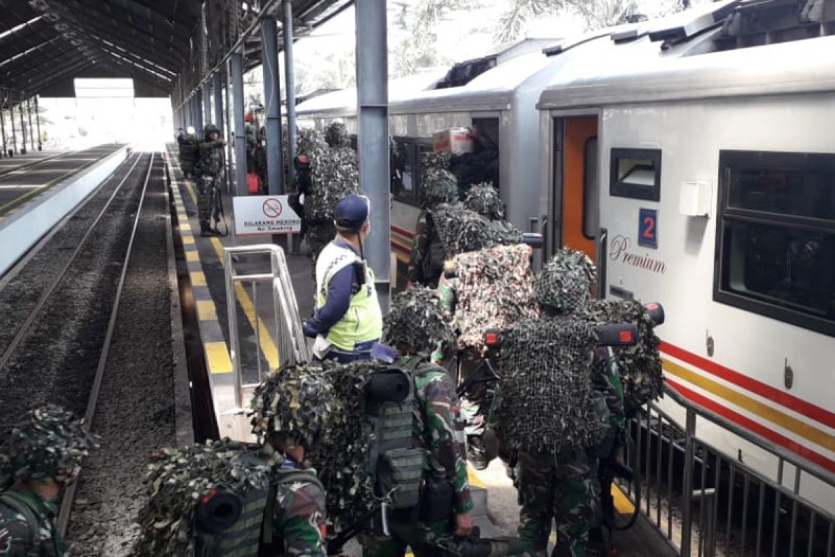 KAI berangkatkan seribuan anggota TNI yang akan laksanakan latihan Ancab di Baturaja