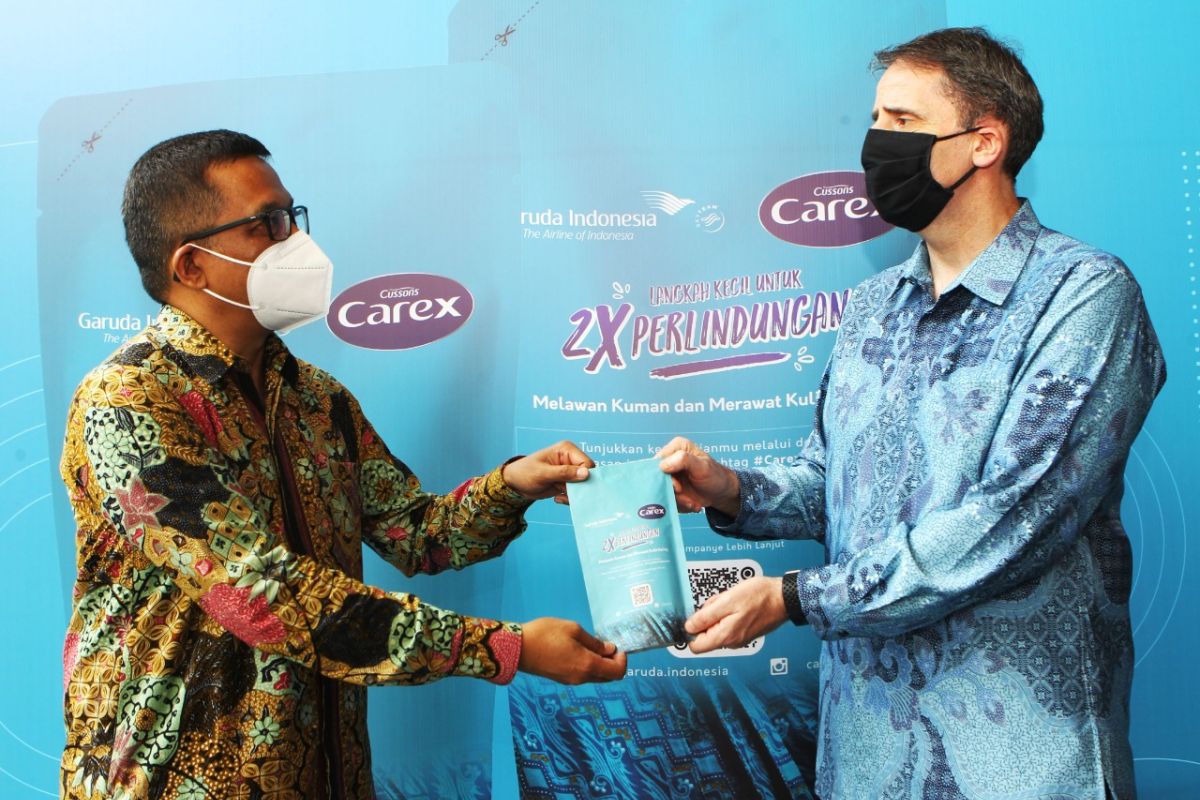 Garuda dan Carex sediakan paket kesehatan pribadi selama penerbangan