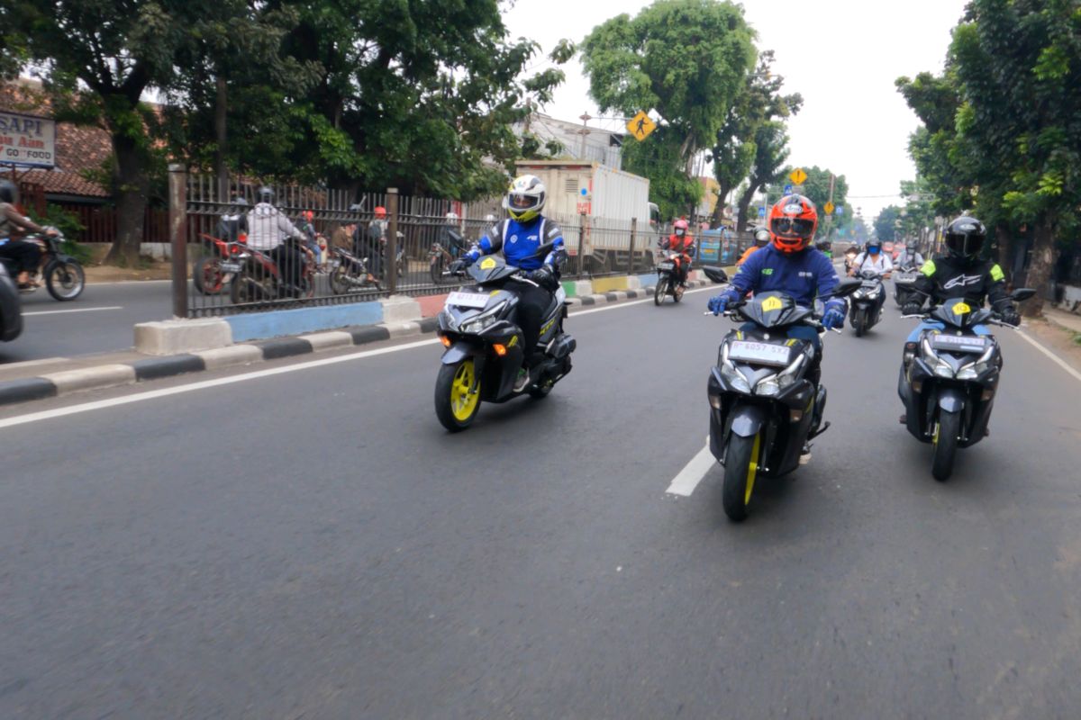 Yamaha Aerox 155 Connected dijajal Jakarta-Sentul, apa plus-minusnya?