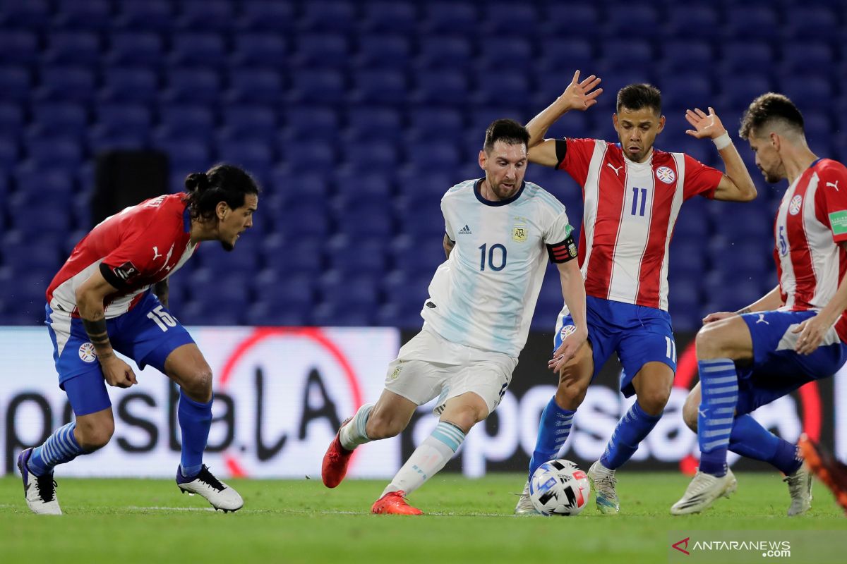 Argentina harus puas meraih satu poin saat ditahan imbang 1-1  Paraguay