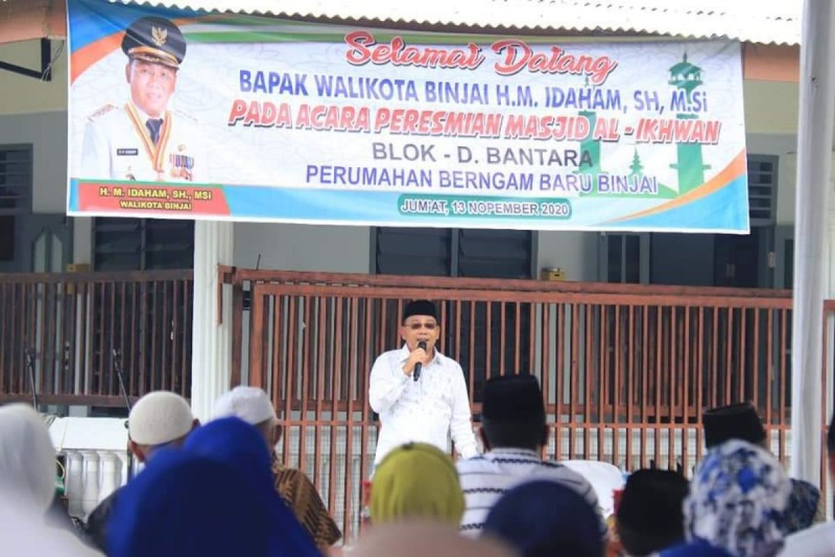 Wali Kota Binjai Muhammad Idaham resmikan Masjid Al Ikhwan