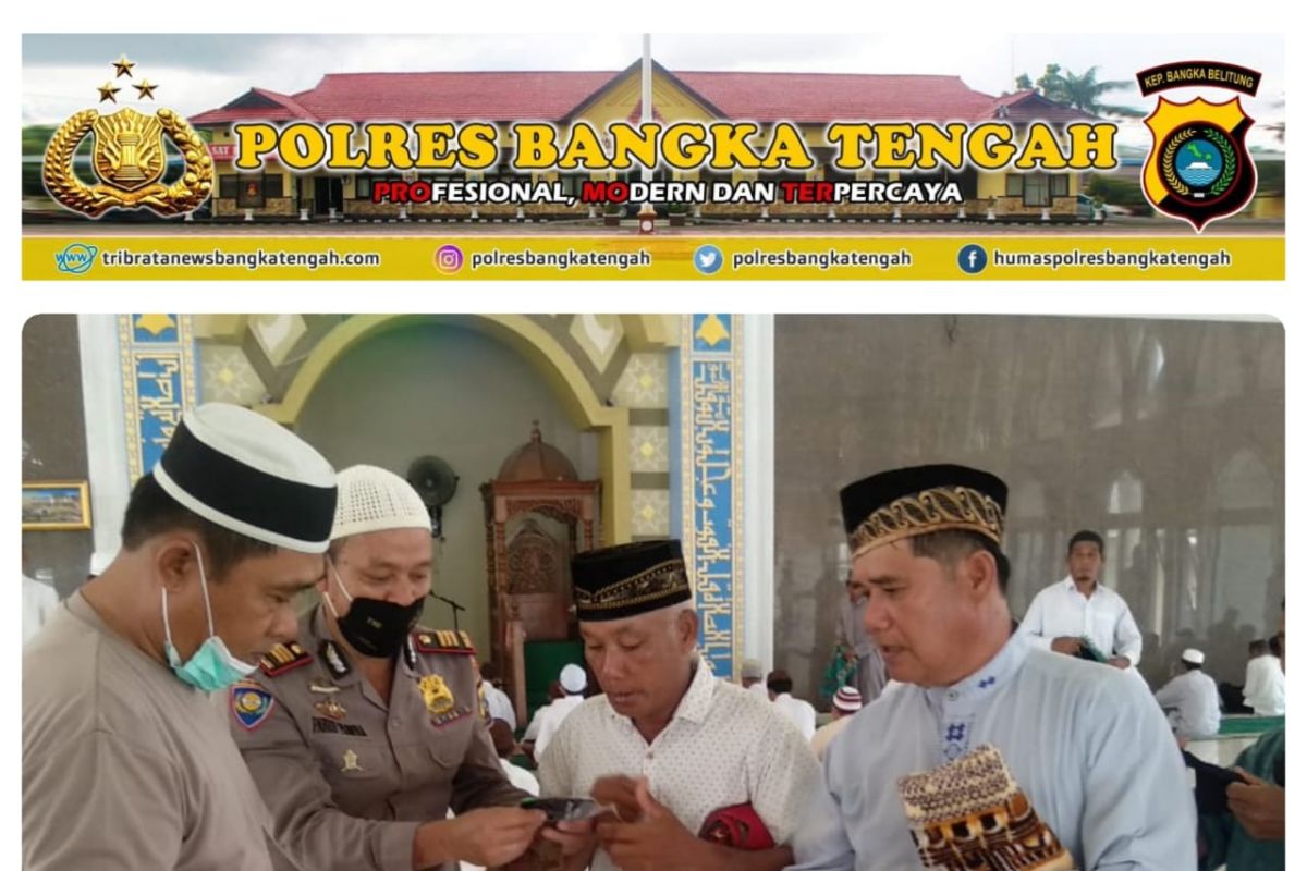 Polres Bangka Tengah sosialisasikan protokol kesehatan di masjid