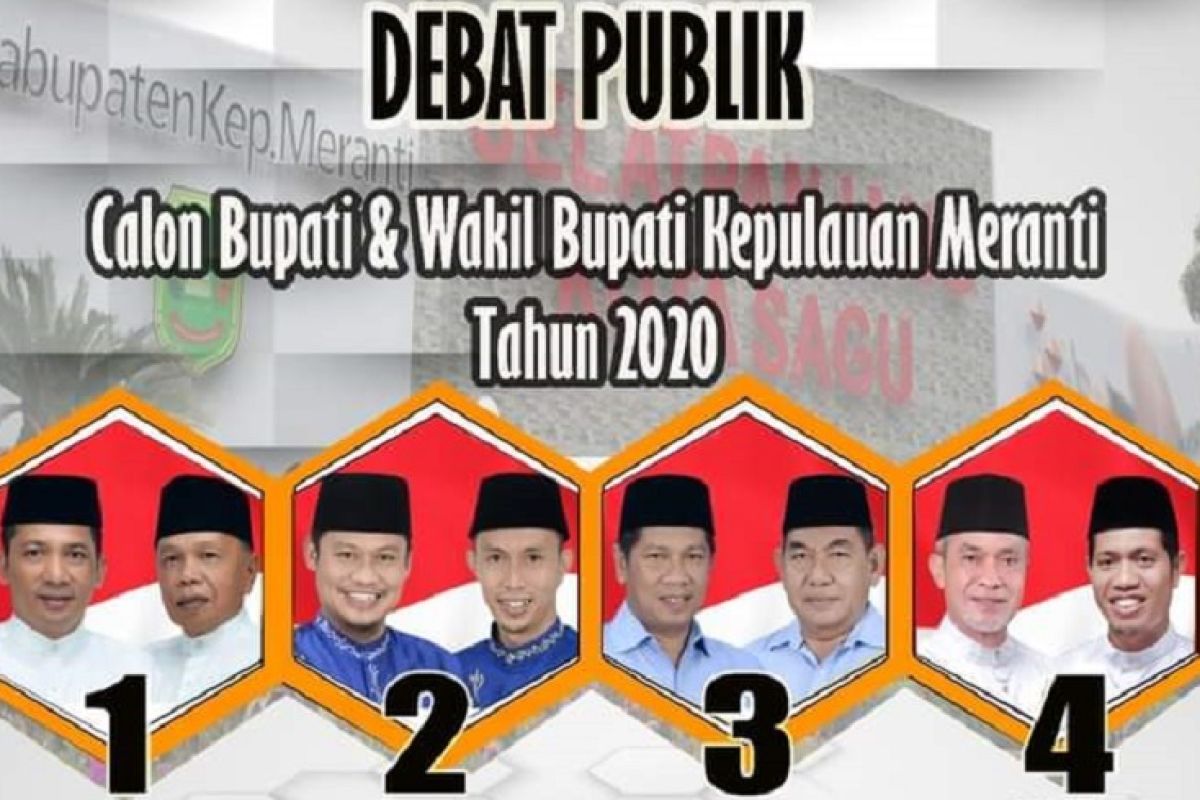 Debat publik Pilkada Meranti ditayangkan live di televisi dan medsos, ini jadwalnya