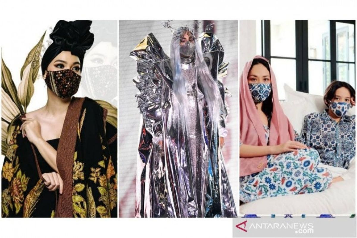 Inspirasi sejumlah desainer dan artis Indonesia tampil modis dengan masker
