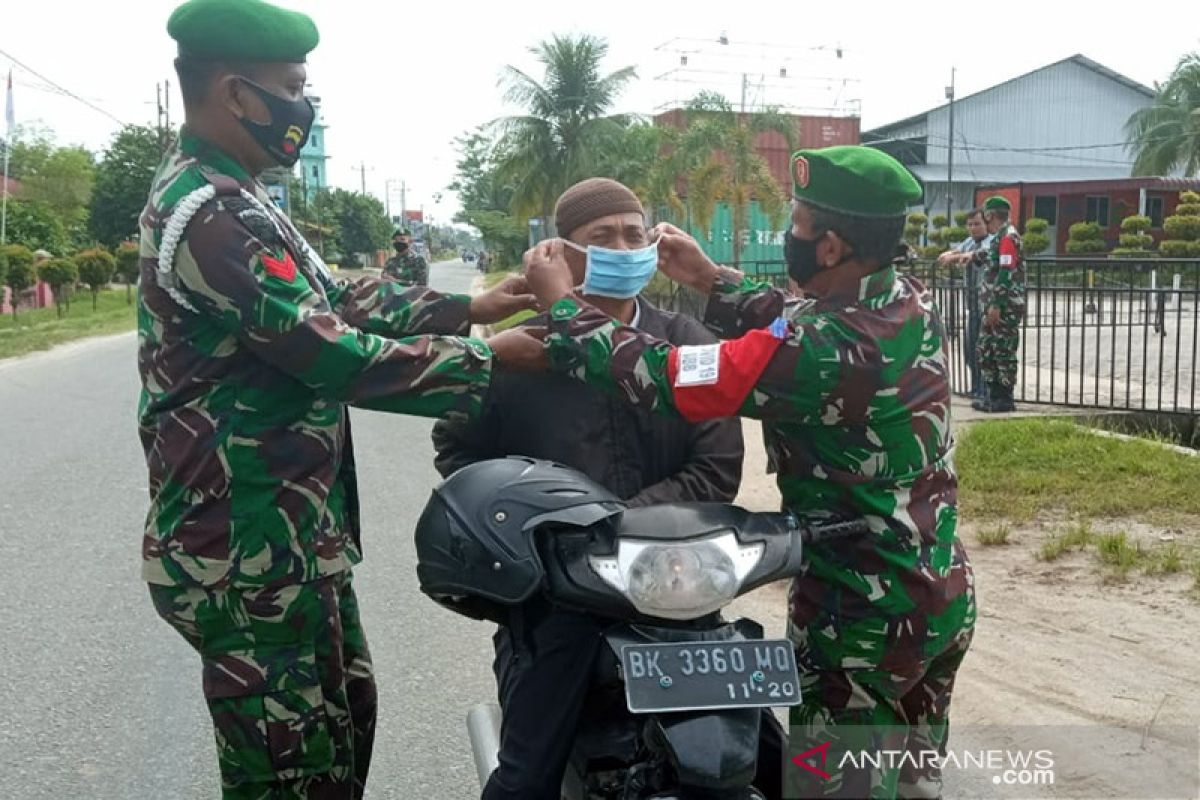 Paldam I/BB gelar operasi pendisiplinan prokes di Deli Serdang