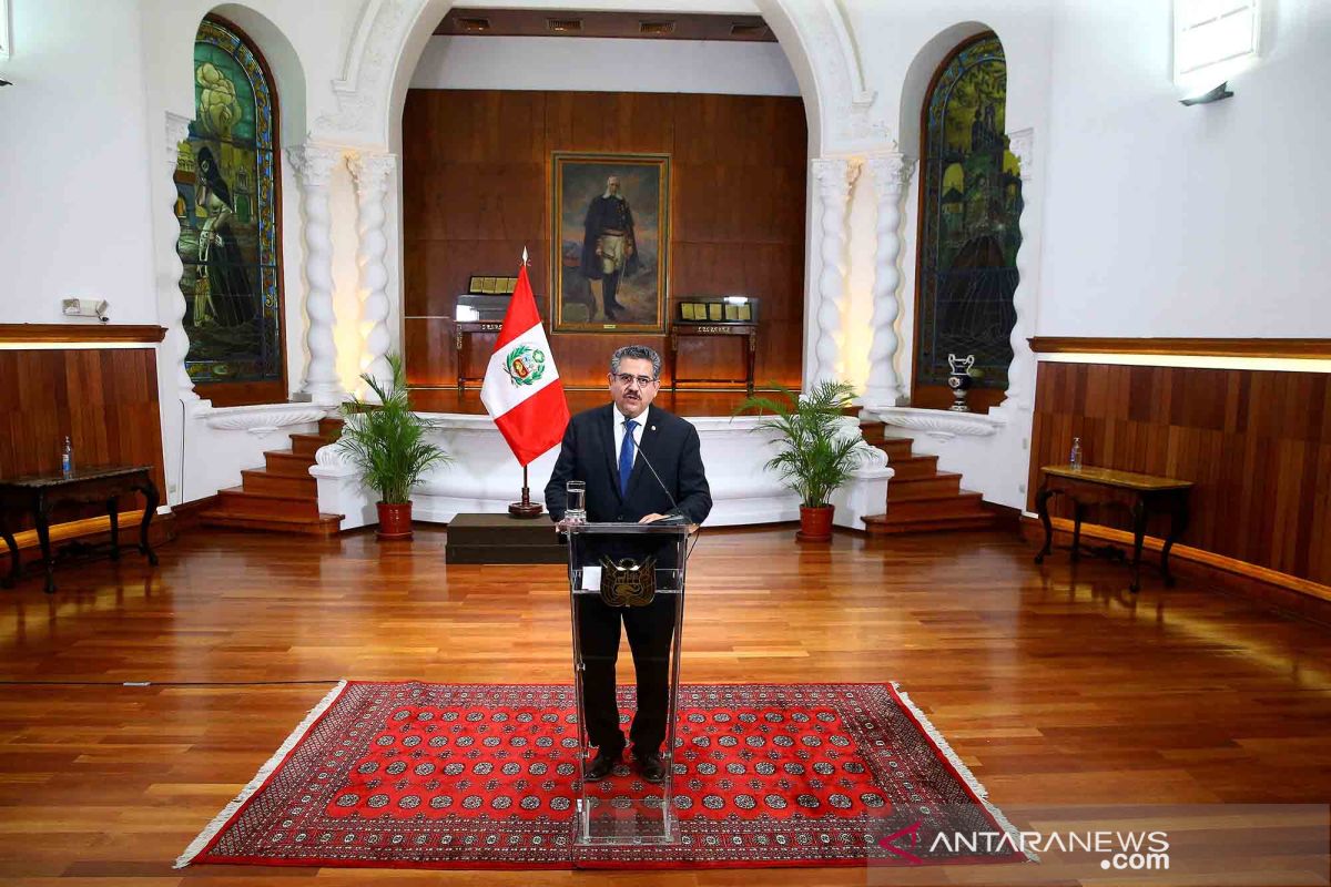 Presiden Peru mundur Merino pascademonstrasi maut