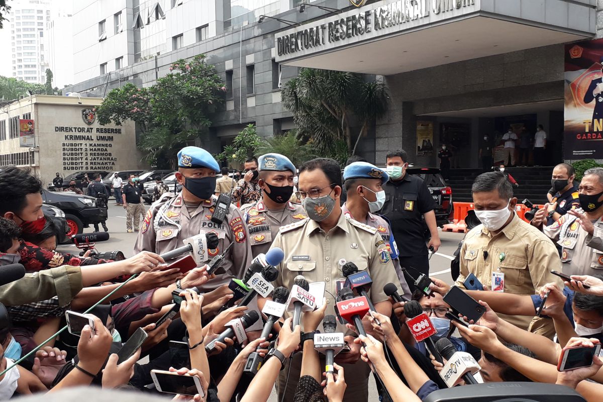 Anies penuhi panggilan Polda Metro Jaya terkait kerumunan di rumah Habib Rizieq