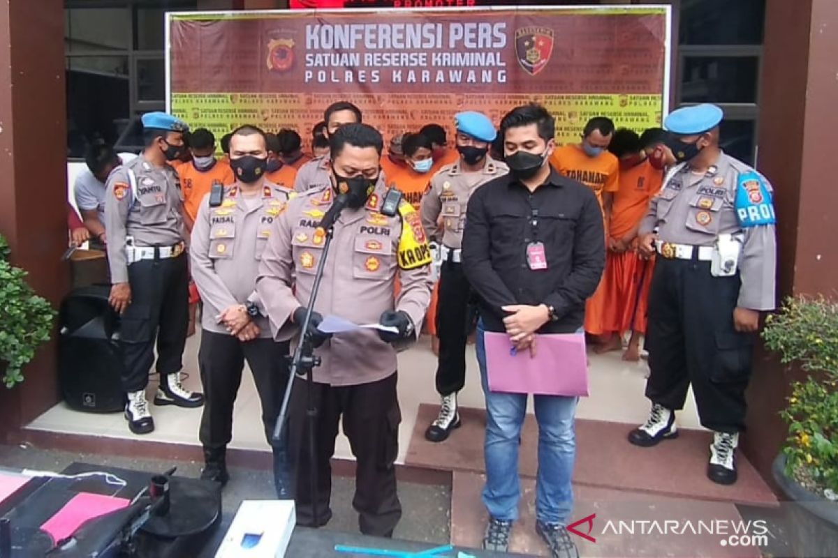 18 pelaku kejahatan jalanan di Karawang digulung polisi